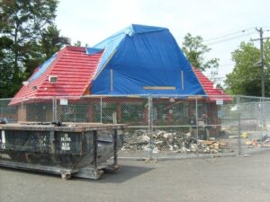 Commercial restoration before look at 25 Burgers