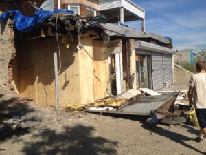 Ralphs exterior surface before cleaning
